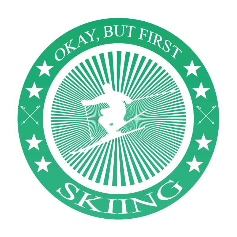 Skiing Spruch Geschenk