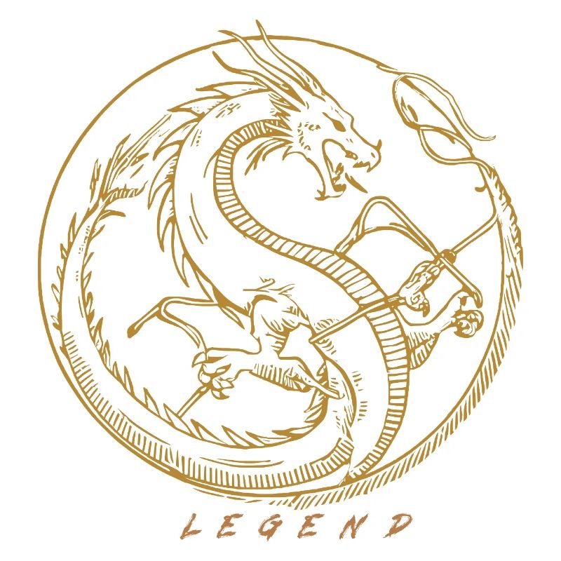 Goldener Drachen-Legendenkreis