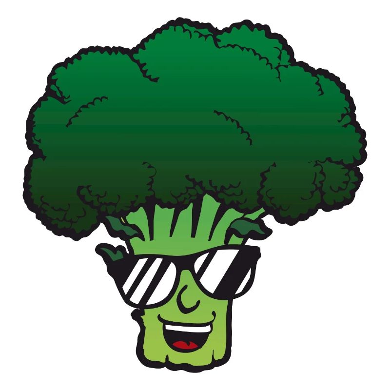 Broccoli mit Sonnenbrille