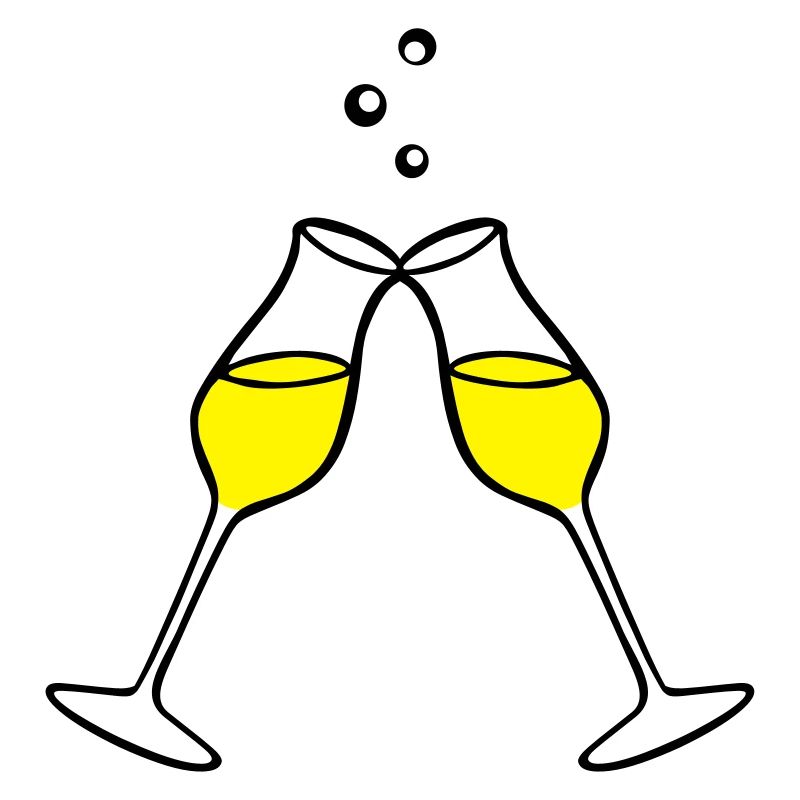 Glas, Sekt 2farbig