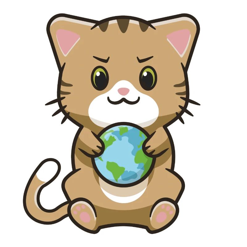 Süße Katze Erde