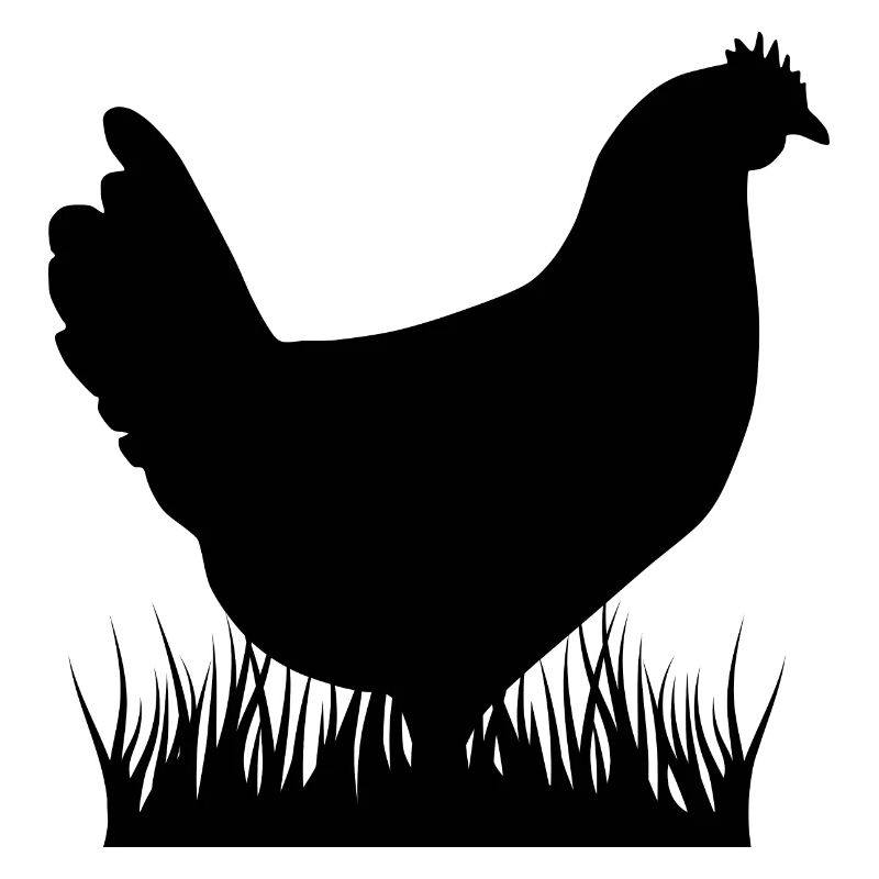 Huhn silhouette schwarz