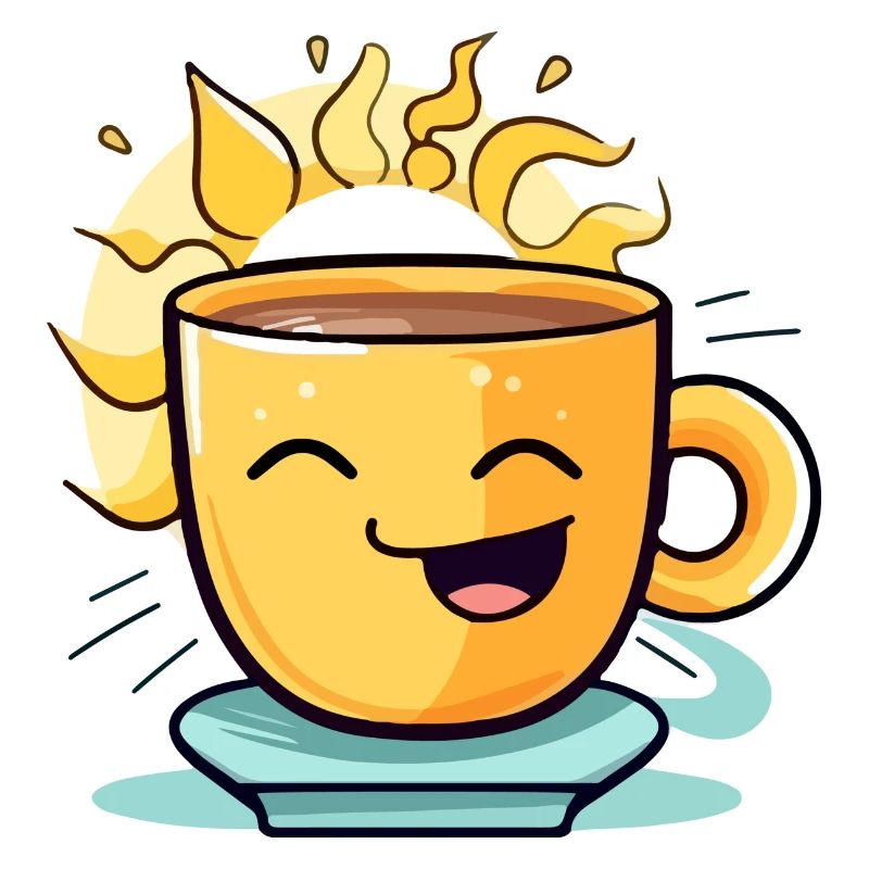 Fröhlicher Kaffee