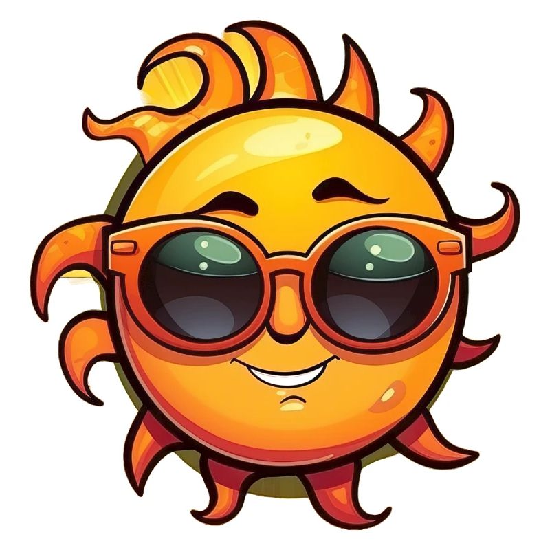 Sonne mit Sonnenbrille