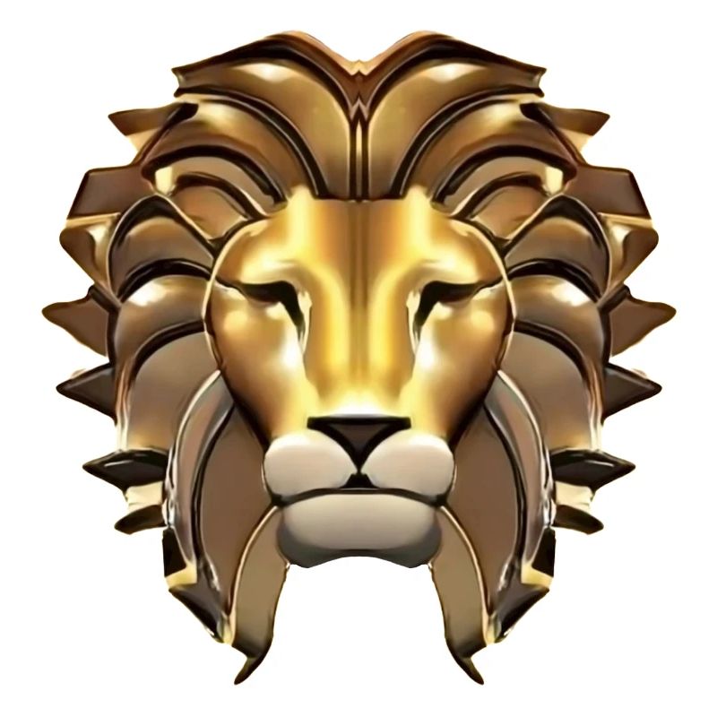 Goldene Löwe Maske