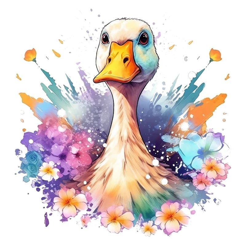 Blumige Gans