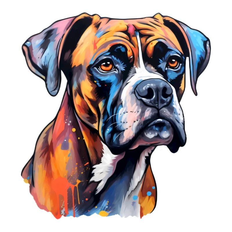 Boxer Head Psychedelic