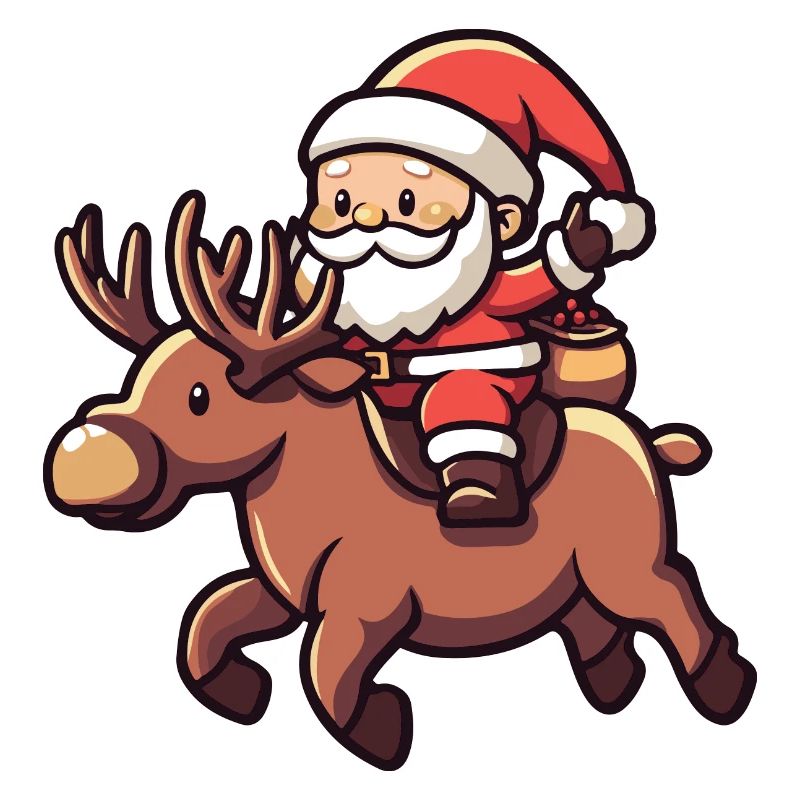 Elch Weihnachtsmann Cartoon