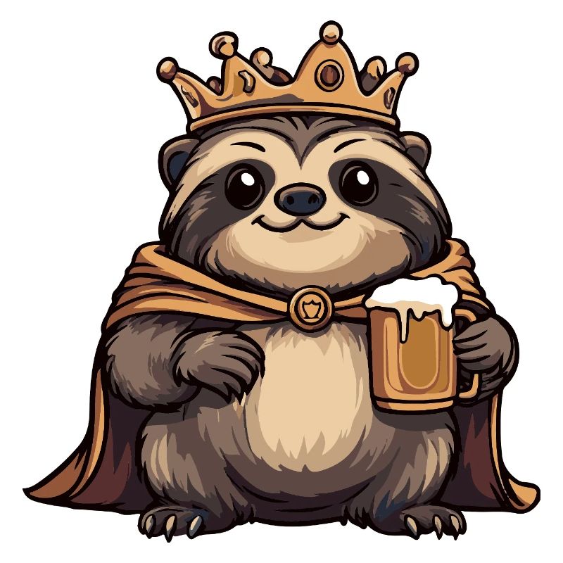 Faultier Bier Lustig