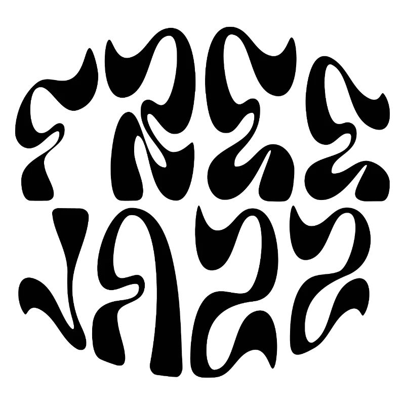 Wellenförmiges Free-Jazz-Logo-Design