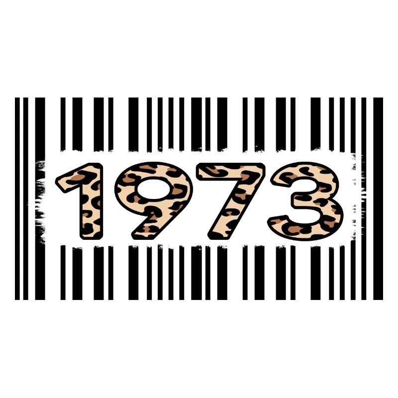 1973 anniversaire 49 ans code-barres léopard