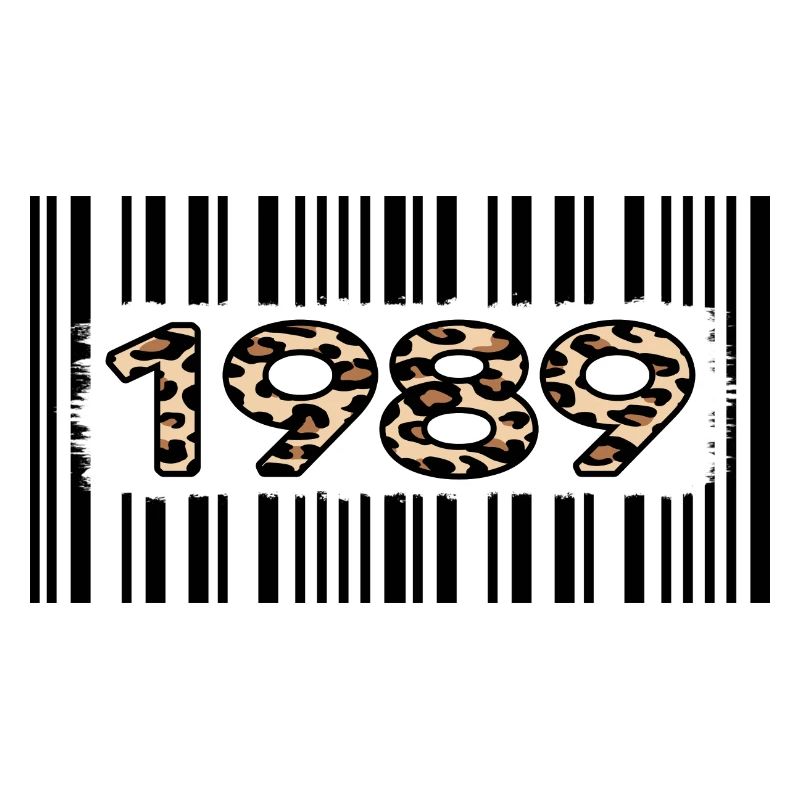 1989 birthday 33 year anniversary barcode leopard