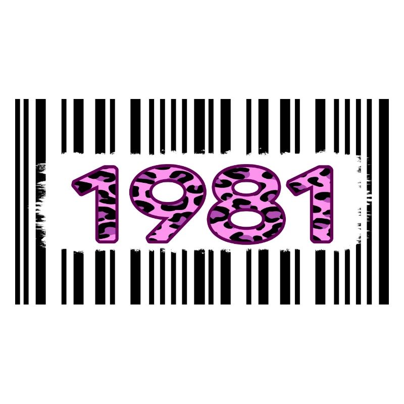 1981 Anniversaire Barcode Pink Leopard