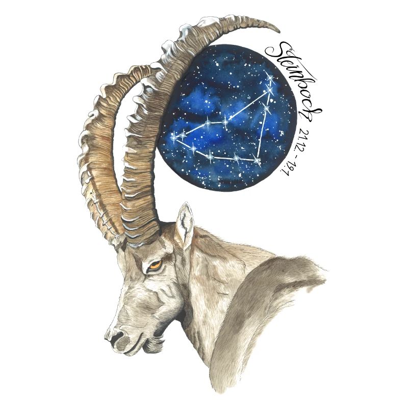 Sternzeichen Steinbock mit Datum und Sternbild