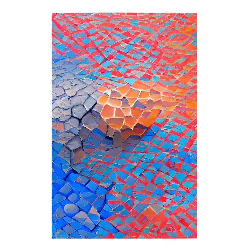 Vibrant 3D Pattern with Colorful Brick Like Blocks