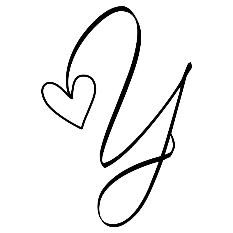 Letter Y Ypsilon Letter-Y Calligraphy