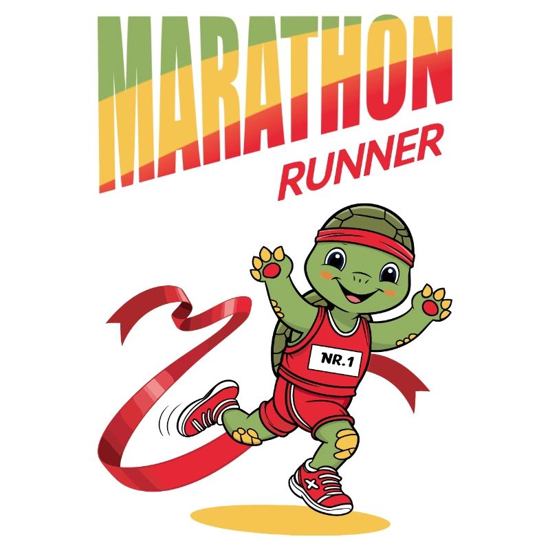 Schildkröte Marathonläufer