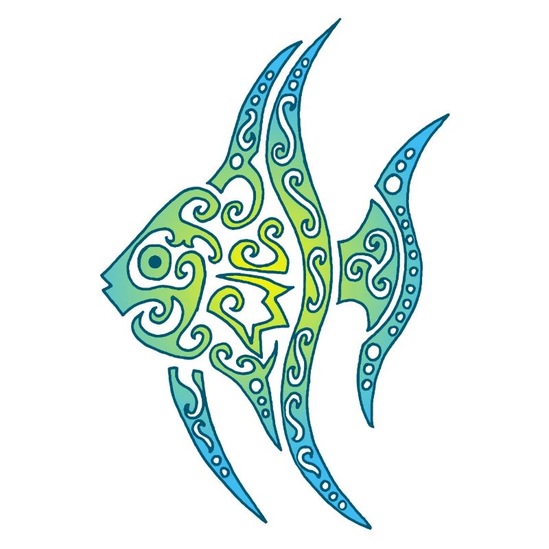 Blauer tropischer Fisch