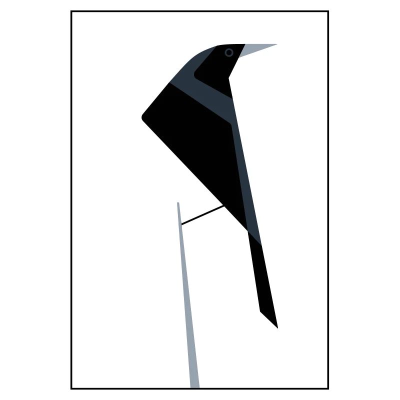 Abstrakte Ibis-Silhouette