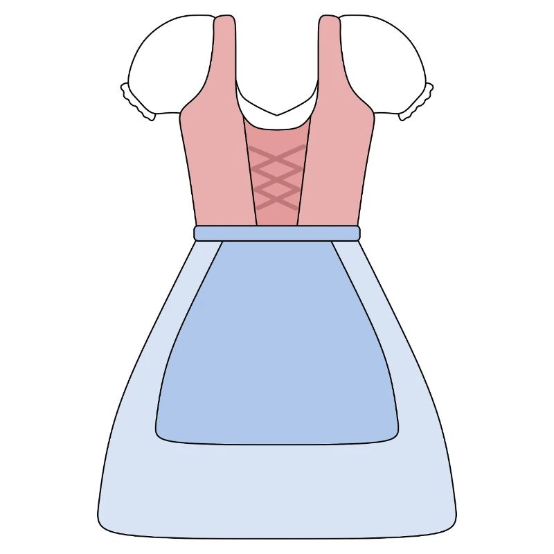 Conception de robe bavaroise traditionnelle Dirndl