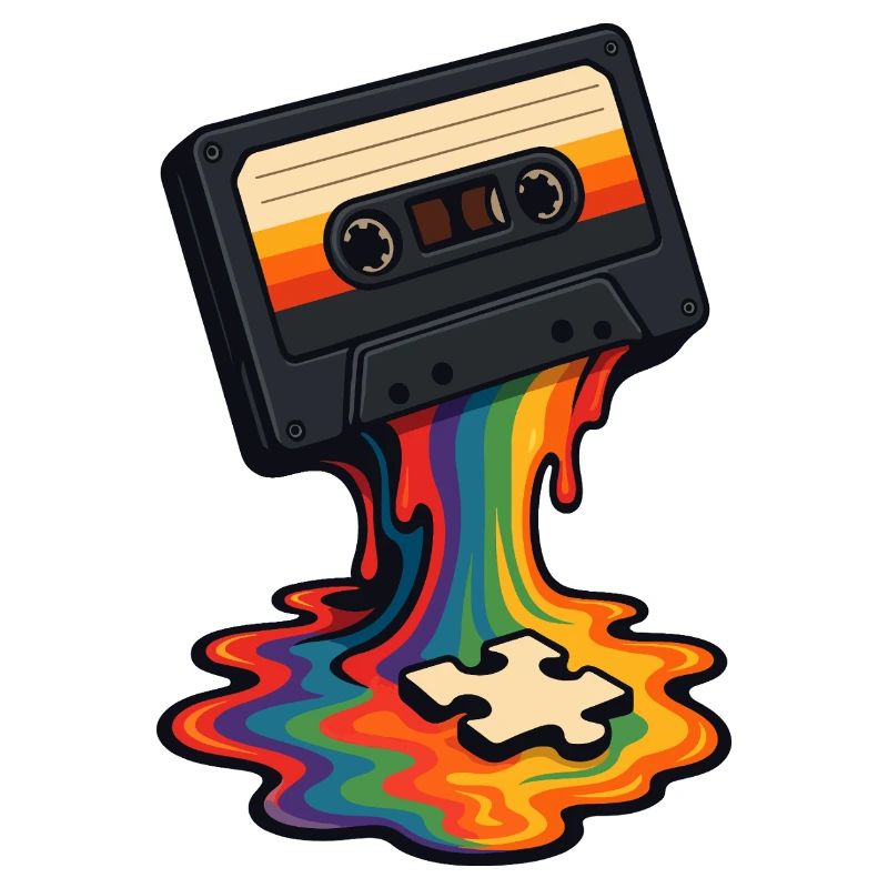 Regenbogen Kassette Schmelz Puzzle