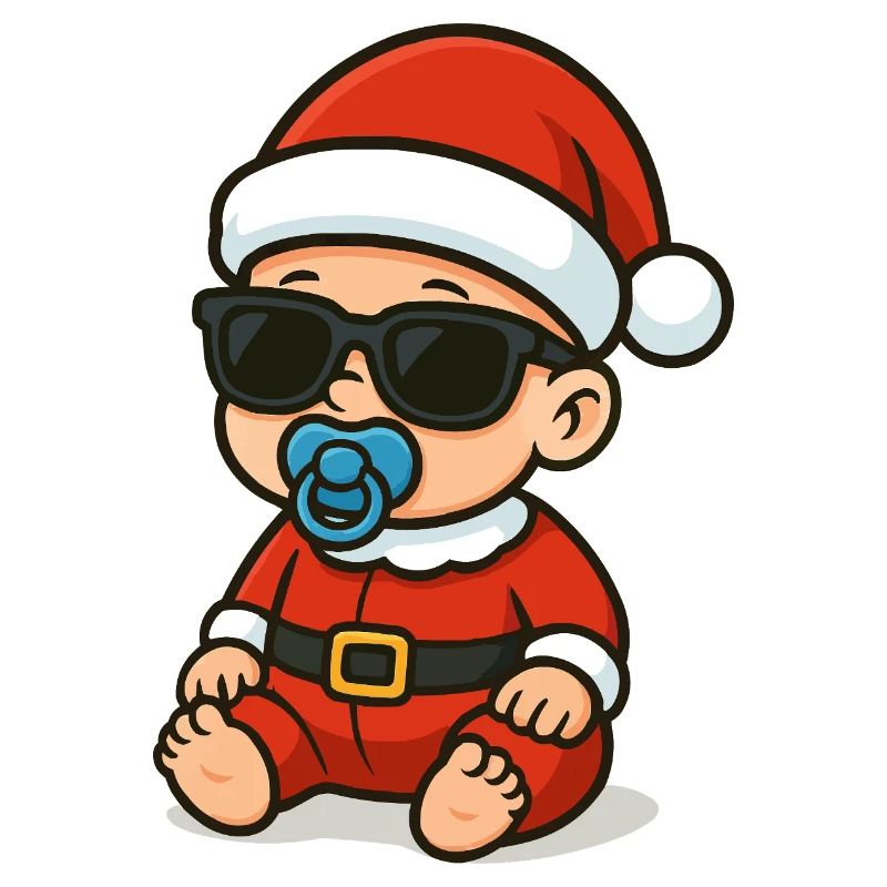 Baby Santa mit Sonnenbrille