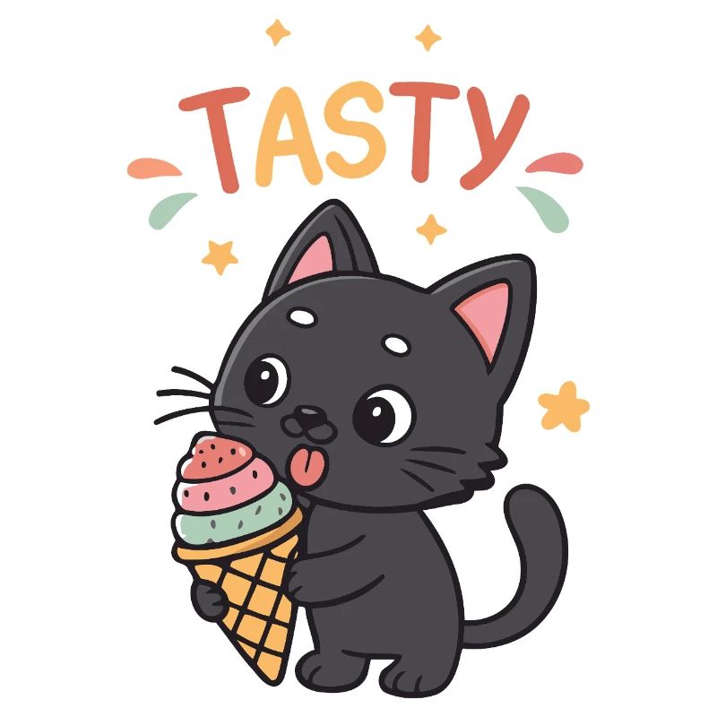 Kawaii TASTY Eiskaffer-Gourmet-Katze