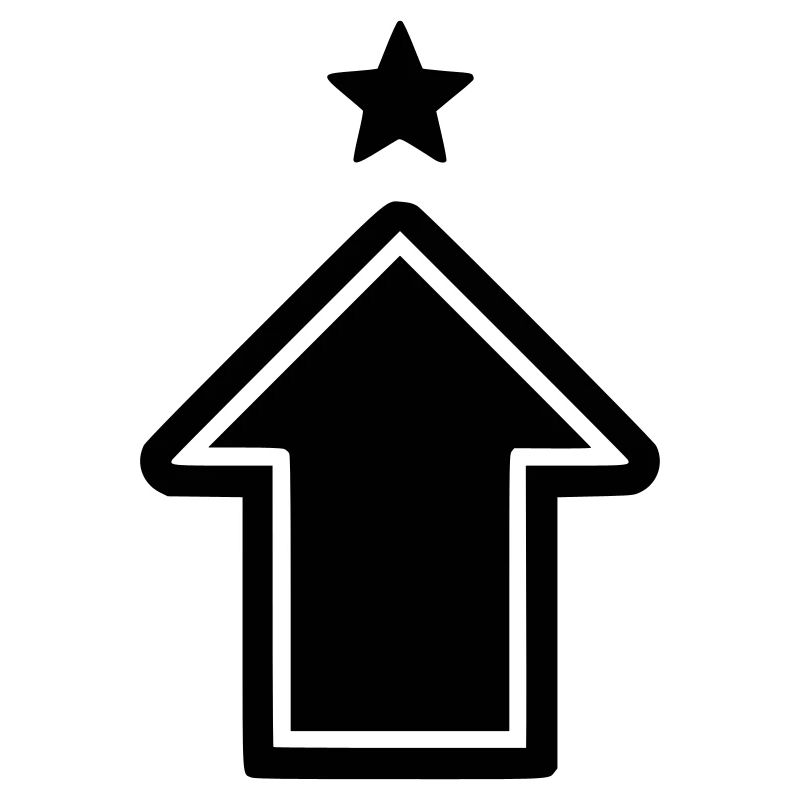 Pfeil Aufstieg Symbol