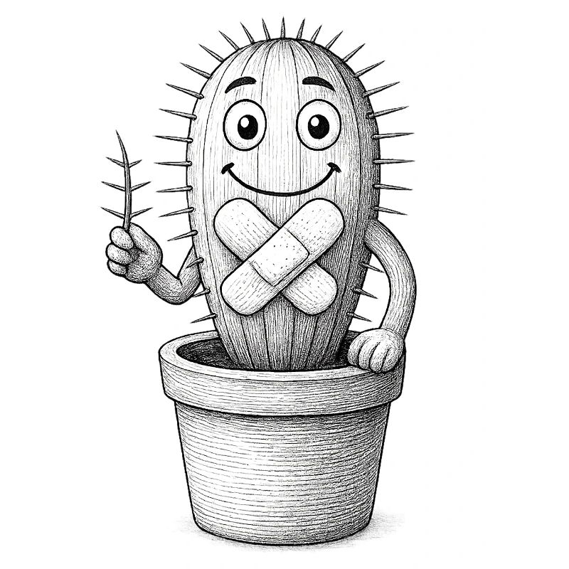 Bandaged Whimsical Cactus