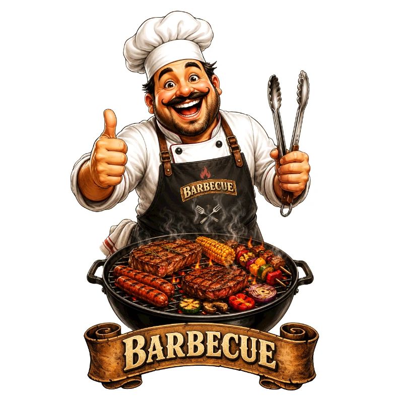 Der Koch am Grill