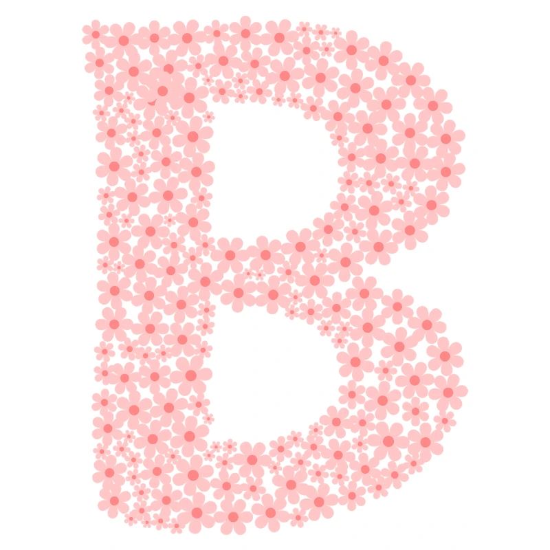 Blüten Monogramm "B"