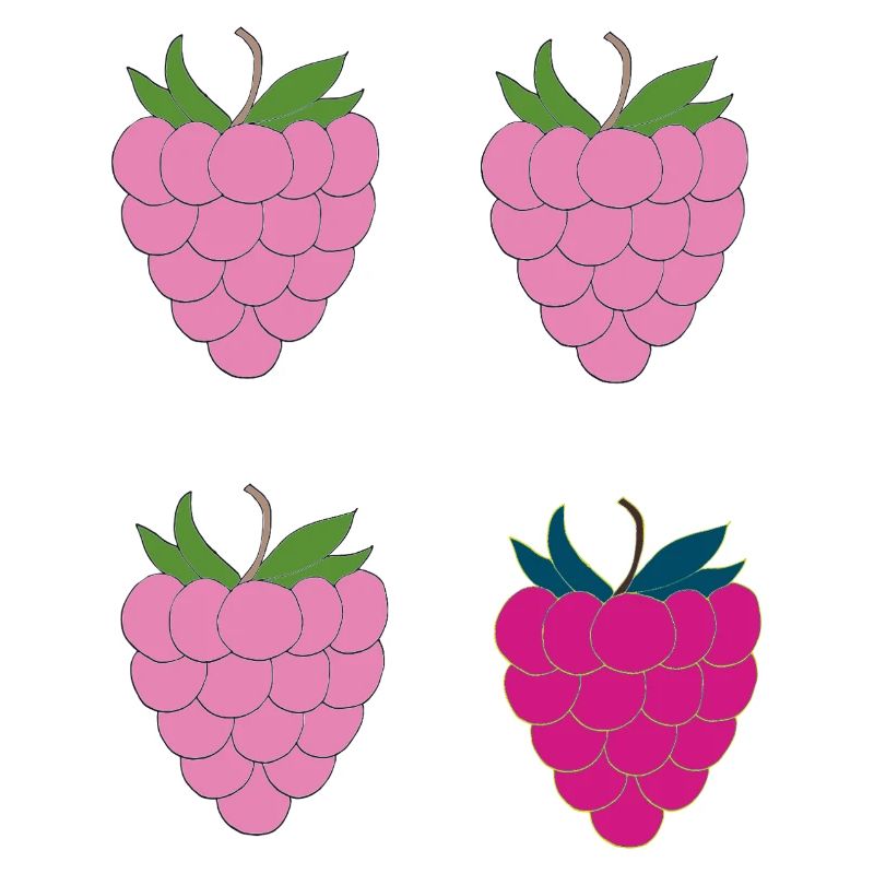 Doppel-Himbeer Pop-Art