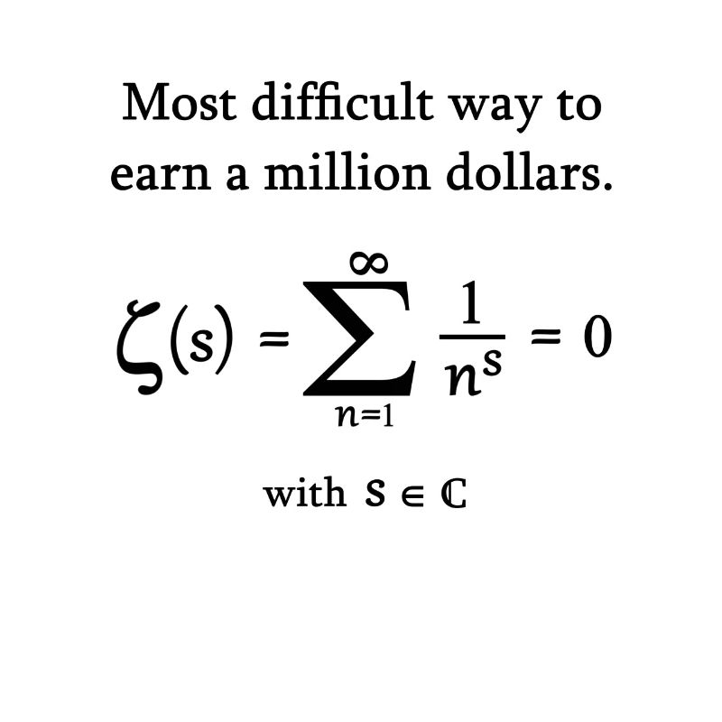 Math Riemann hypothesis mathematician nerd million