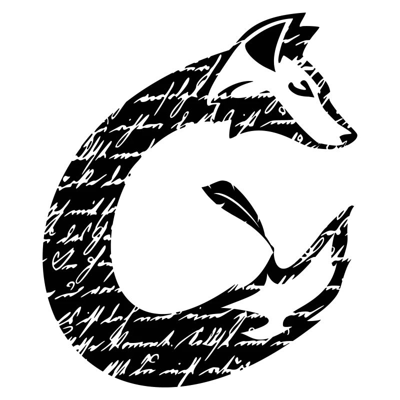 Fuchs font C-shape silhouette, black