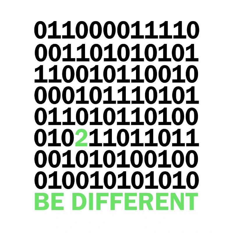 Cadeau Be Different Binary Code Nerd