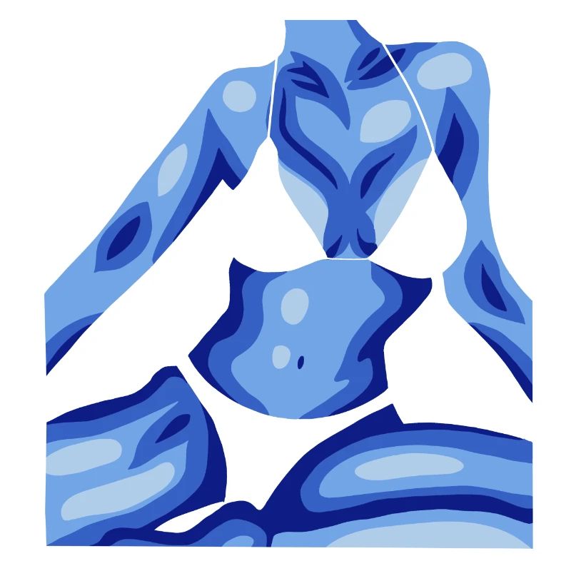 Frau in Bikini