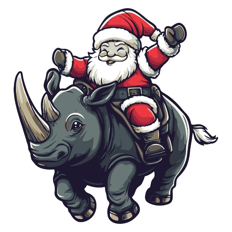Nashorn Weihnachtsmann