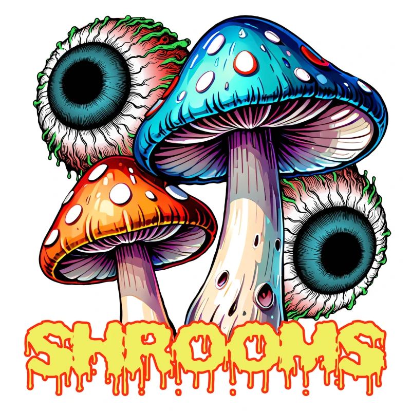 Champignons Psychédéliques Illusion Oeil Art