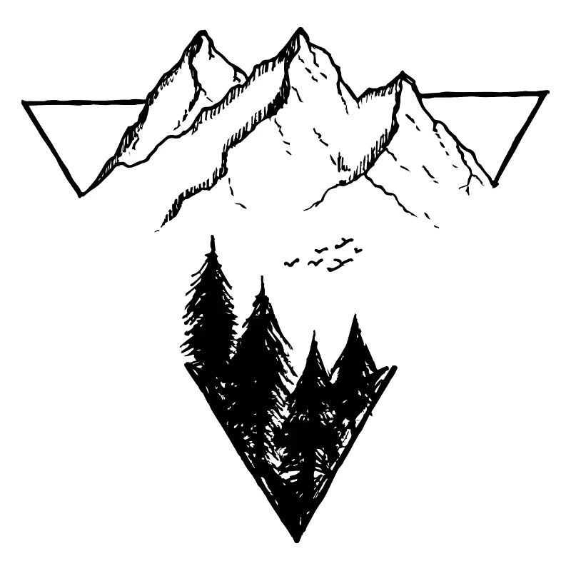 Dreieck, Berge & Wald