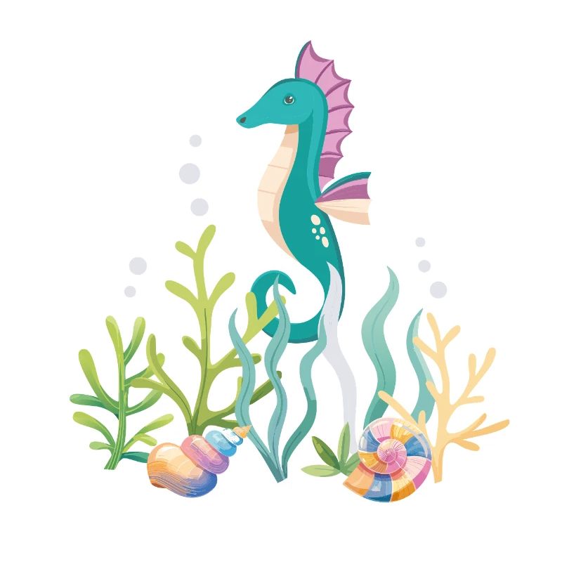 Meeresaquarium Seepferdchen Design