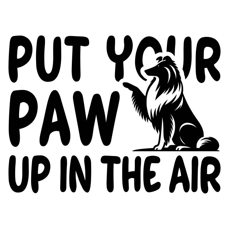 Collie High Five - Vector Design