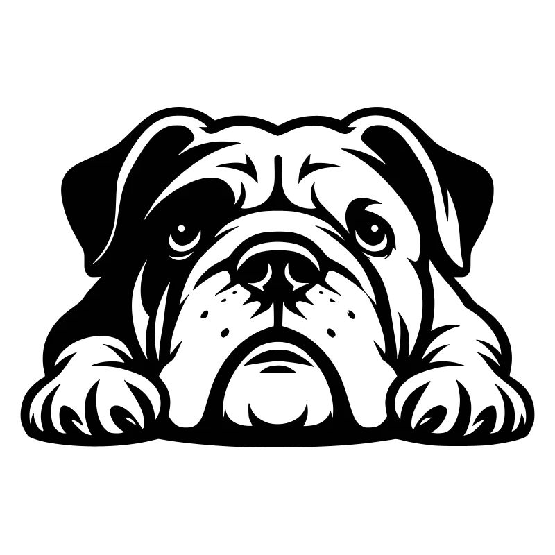 Conception vectorielle de bouledogue inclinable