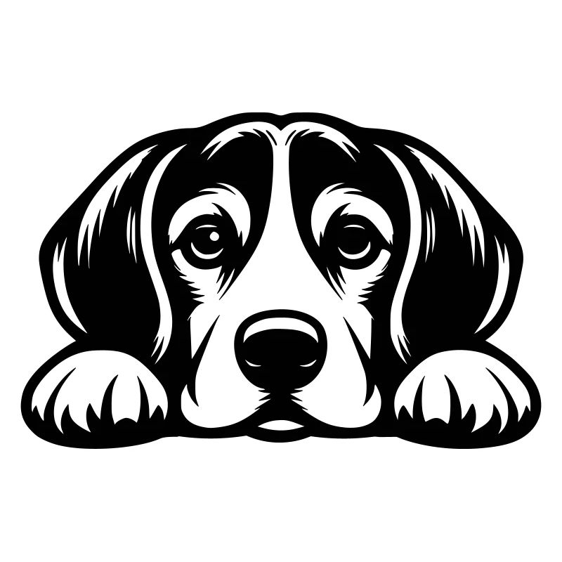 Lying Beagle Vector Design