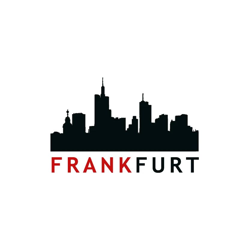 Frankfurt Skyline Rotschwarz