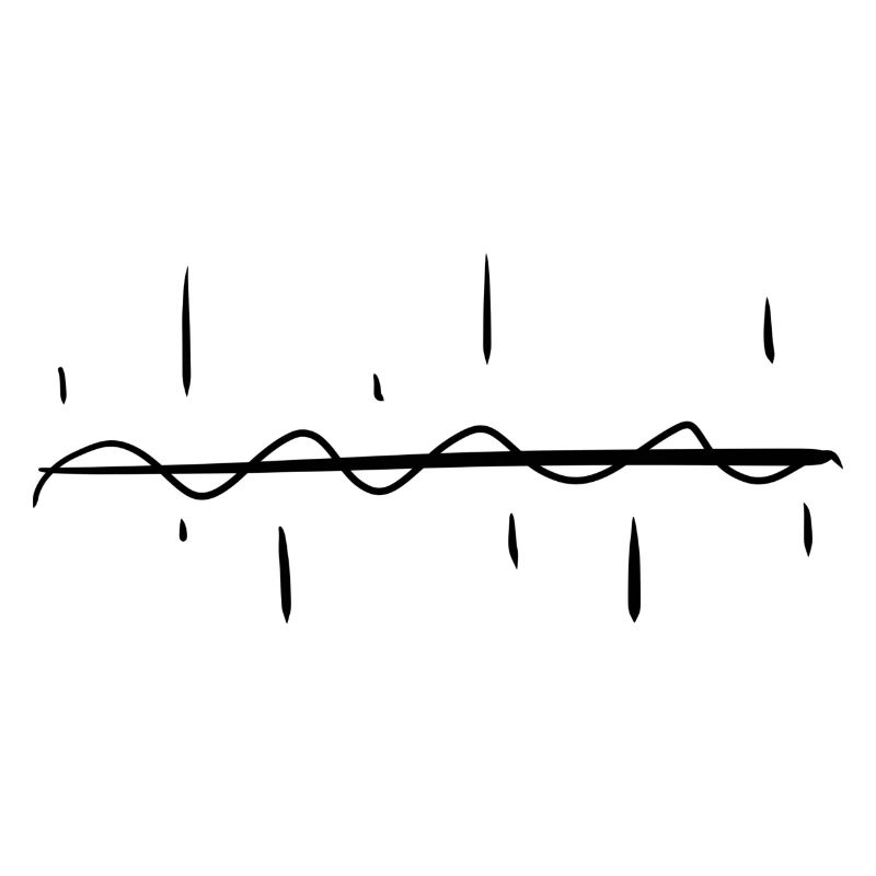 motif de contour de ligne d’onde ondulé