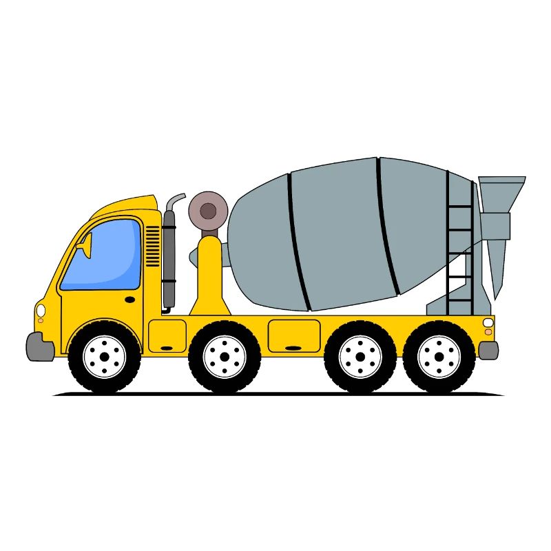 Betonmischer gelb