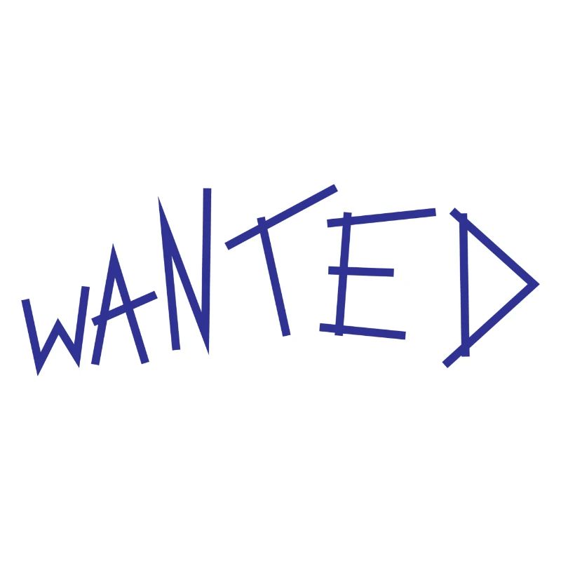 Wanted grunge Schriftzug