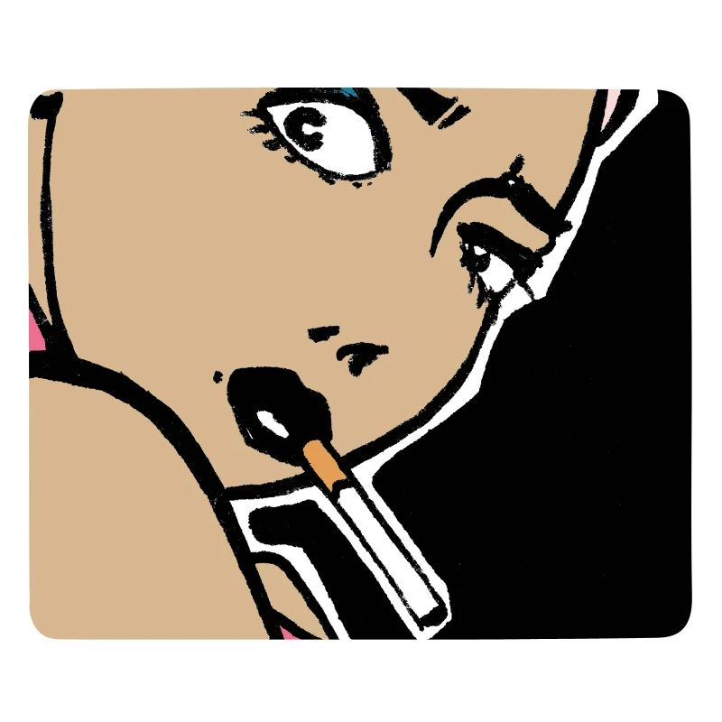 Mousepad-Edition-Woman with cigarette