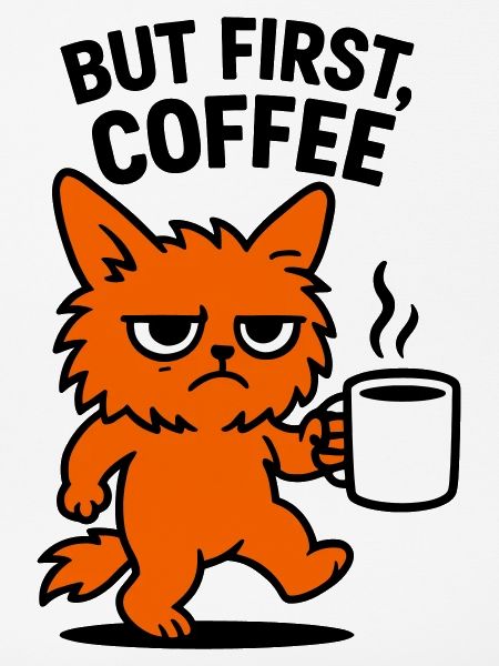 But first coffee cat