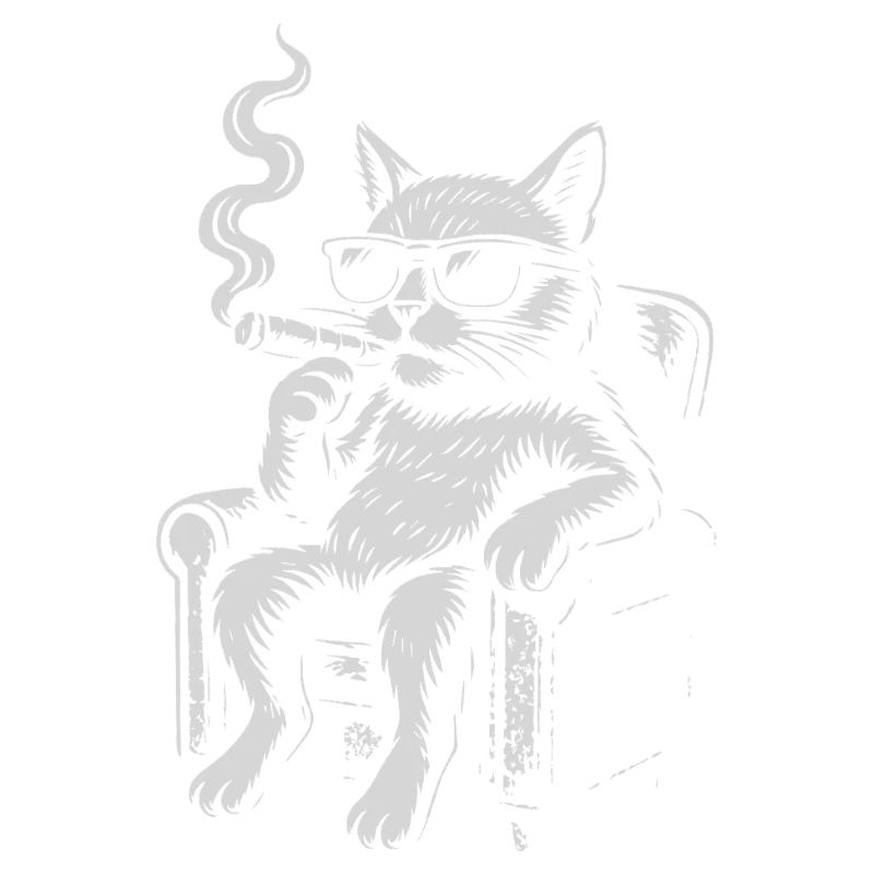 Coole Katzenliege mit Zigarre